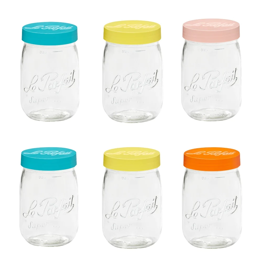 Bocal à vis Colors de 1 L (lot de 6) Le Parfait
