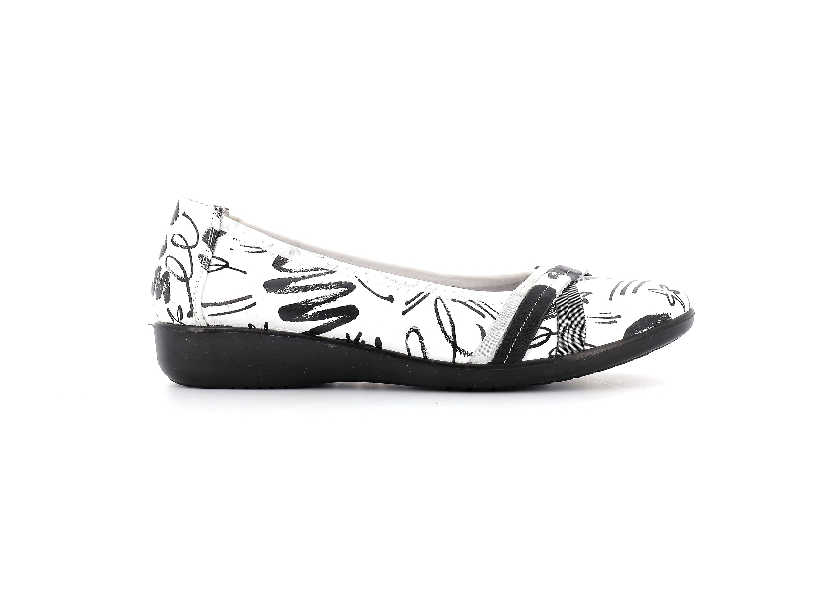 Inea-JASMON Cuir Blanc Noir