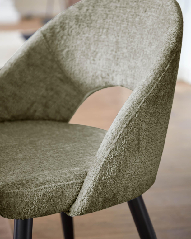 Kave Home Mael eetkamerstoel chenille beige