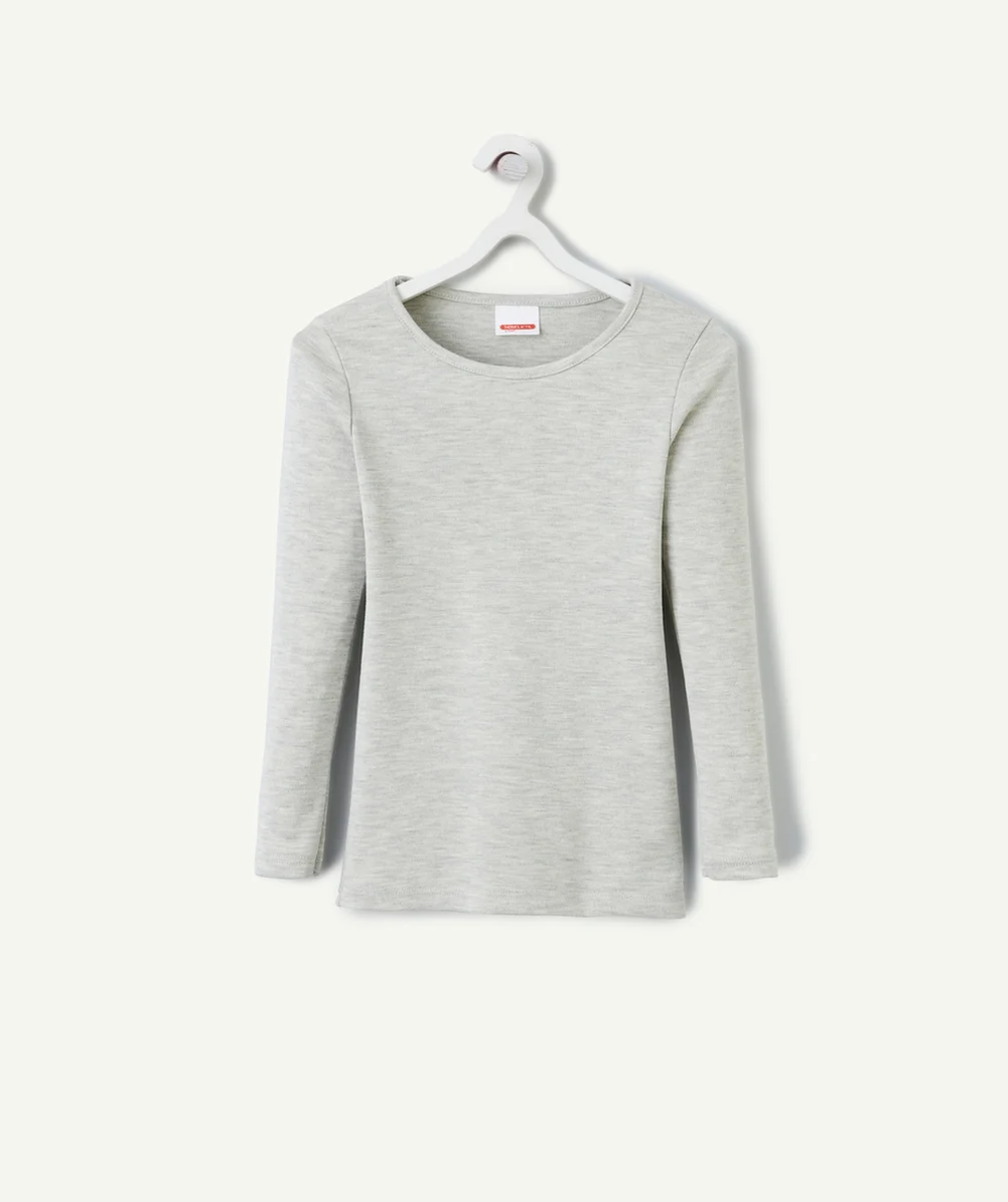 DAMARTT-SHIRT MANCHES LONGUES MAILLE INTERLOCK THERMOLACTYL GRIS CHINÉ