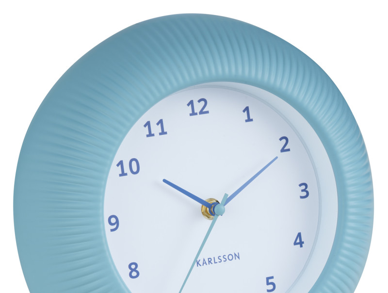 Wall Clock Tender Rib KA6048BL Misty blue