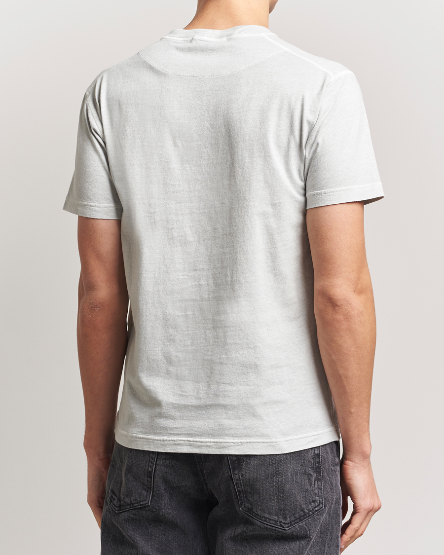 Stone Island Organic Cotton Fissato Effect T-Shirt Pearl Grey