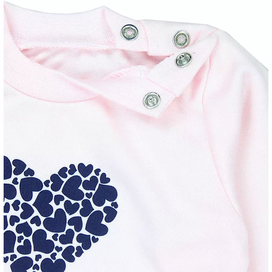 TupTam Baby Mädchen Langarmshirt Babyhose Outfit 2teilig rosablau