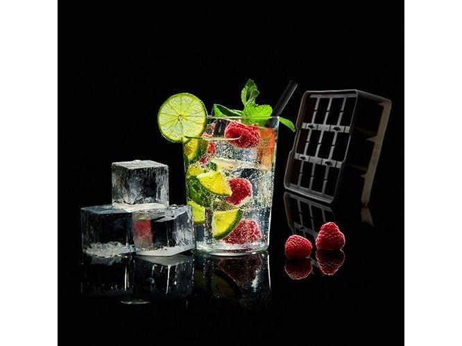 Lurch Eiswürfelform Würfel Schwarz / Transparent, 4 x 4 cm Ice Former