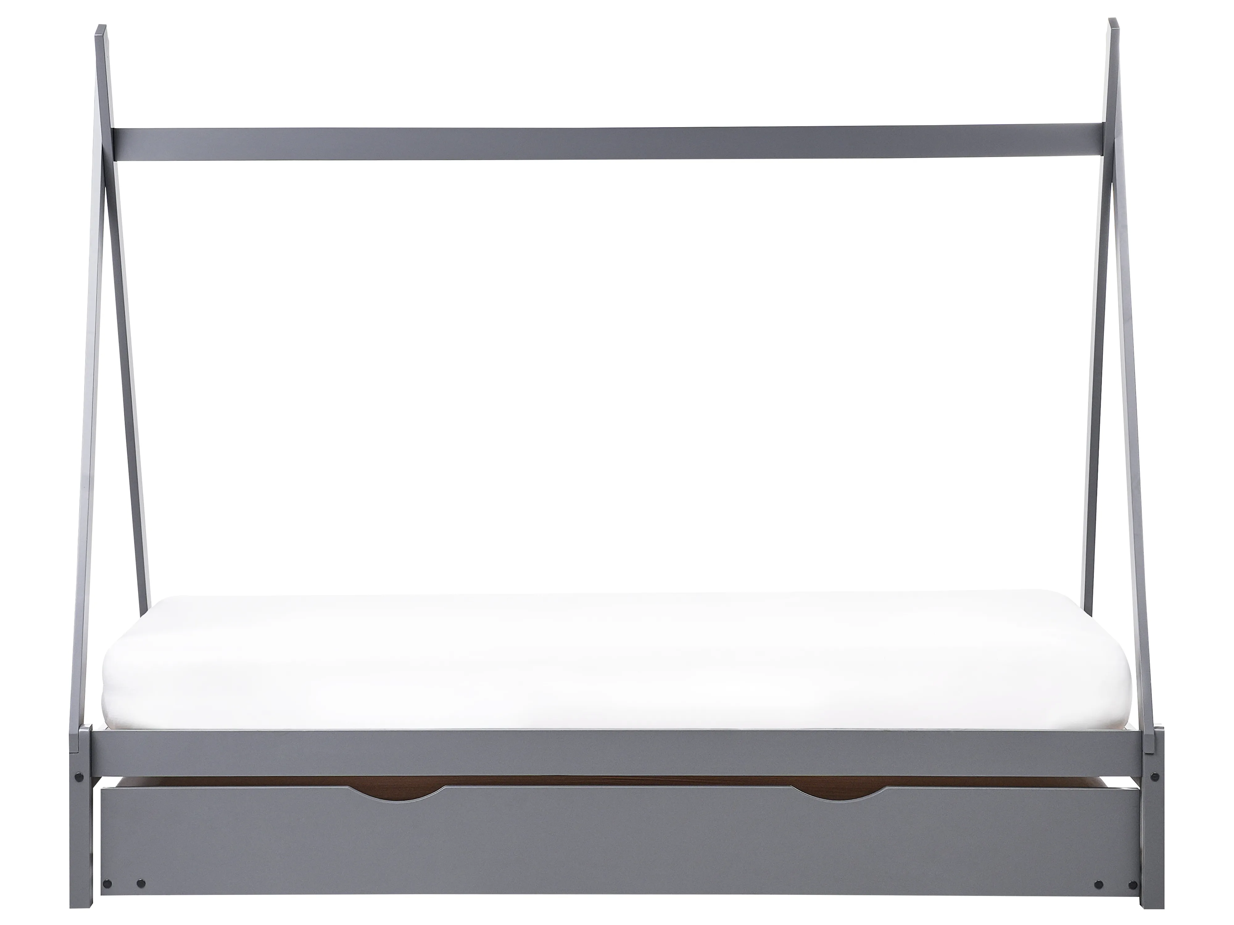 Kinderonderschuifbed Dennenhout TALMONTIERS 90 x 200 cm Grijs