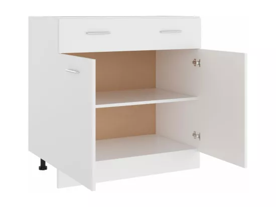 Armoire de plancher à tiroir Blanc 80x46x81,5cm Bois ingénierie