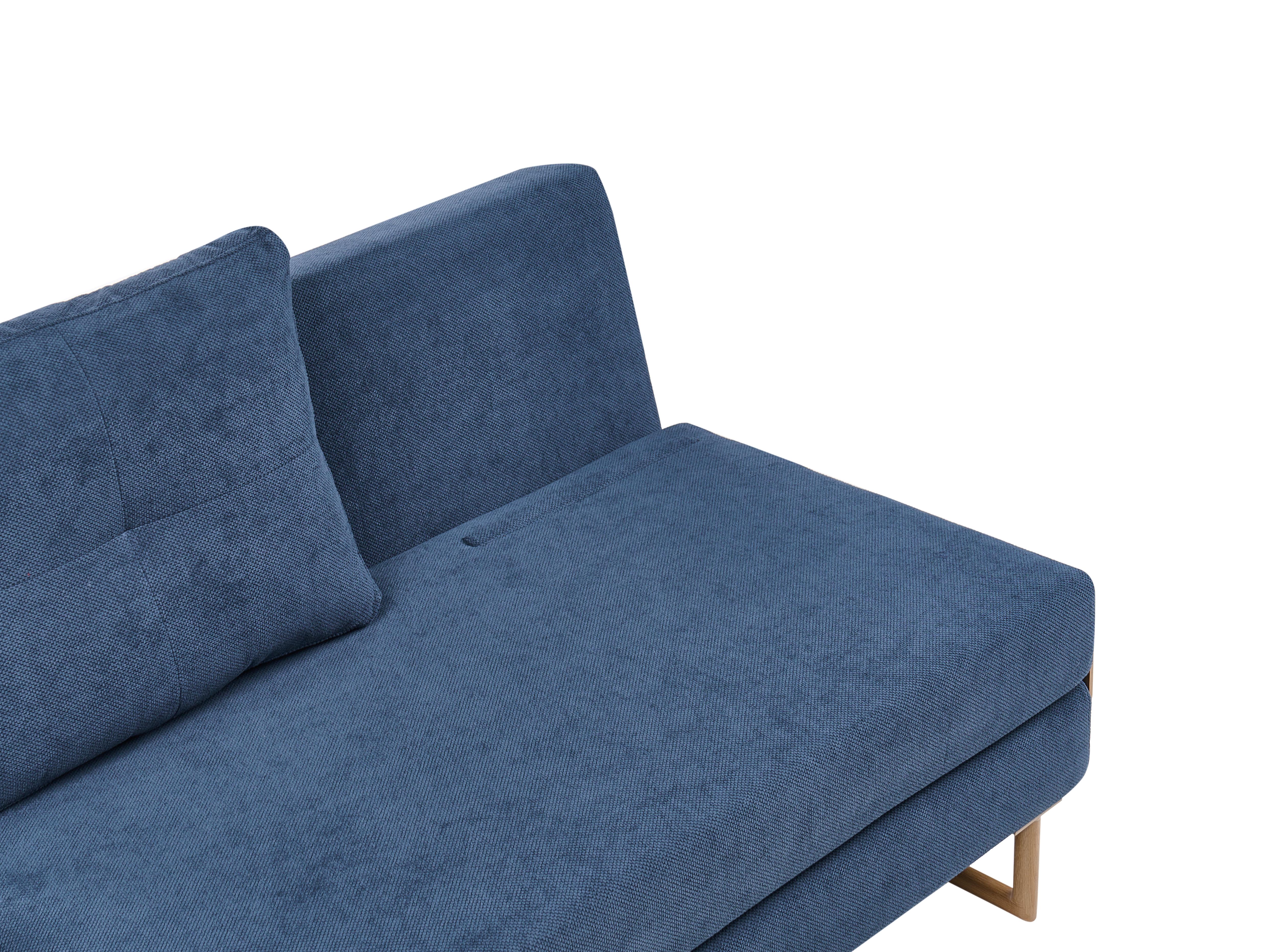 Slaapbank 2-zits JERSLEV Stof Blauw