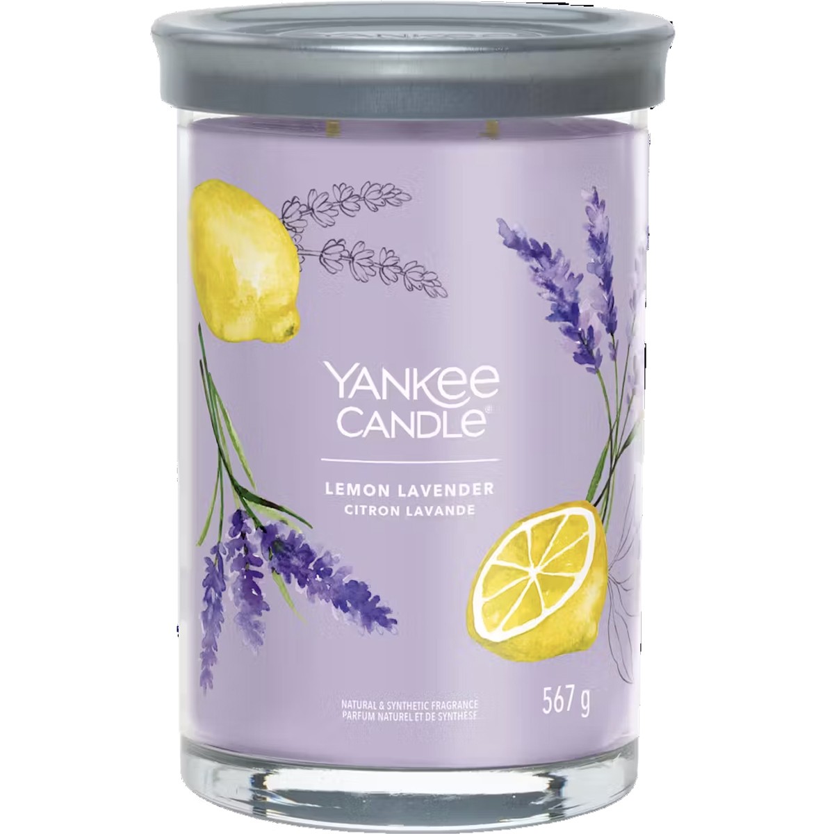 Bougie gobelet - Citron lavande - Grand modèle - 567 g