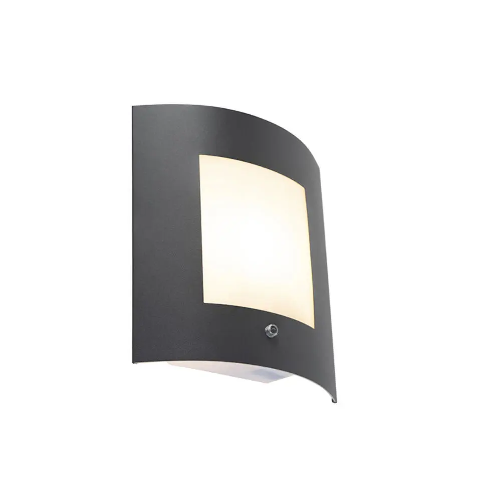 Qazqa buitenlampen met sensor emmerald grijs e27