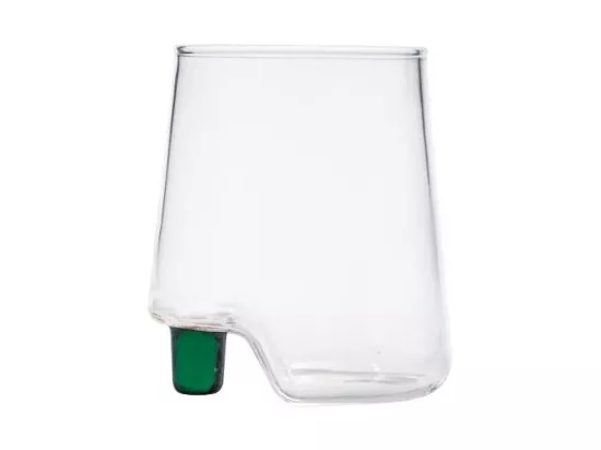 Gobelet en verre borosilicate vert Gamba de Vero Zafferano, boîte de 6 pièces