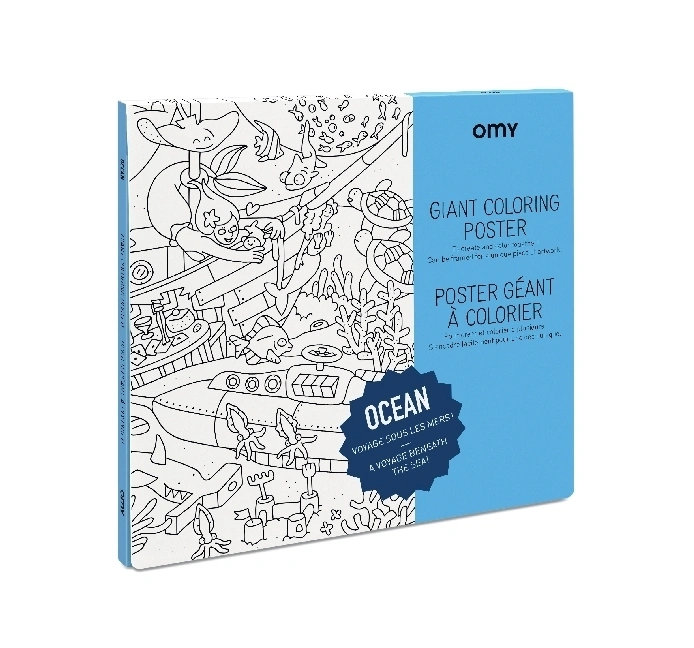 OMY Giant Poster - Giant Coloring Poster 70 x 100, Ocean