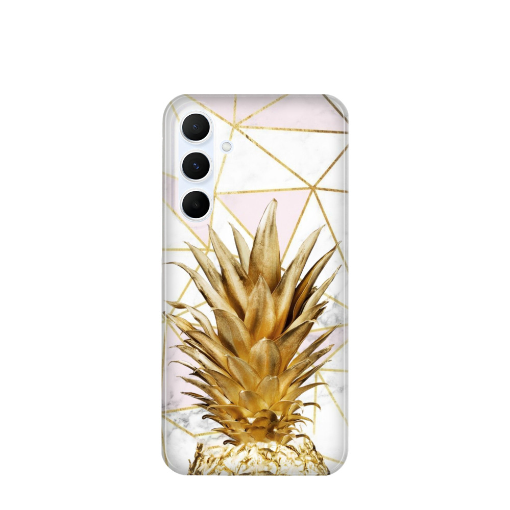 Samsung Galaxy A55 Kunststoff Hülle Ananas - Gold
