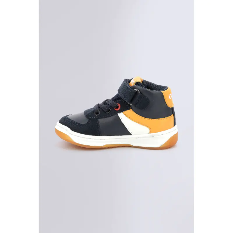 KICKALIEN MARINE BLANC ORANGE SNEAKERS HAUTES Synthétique Garçon