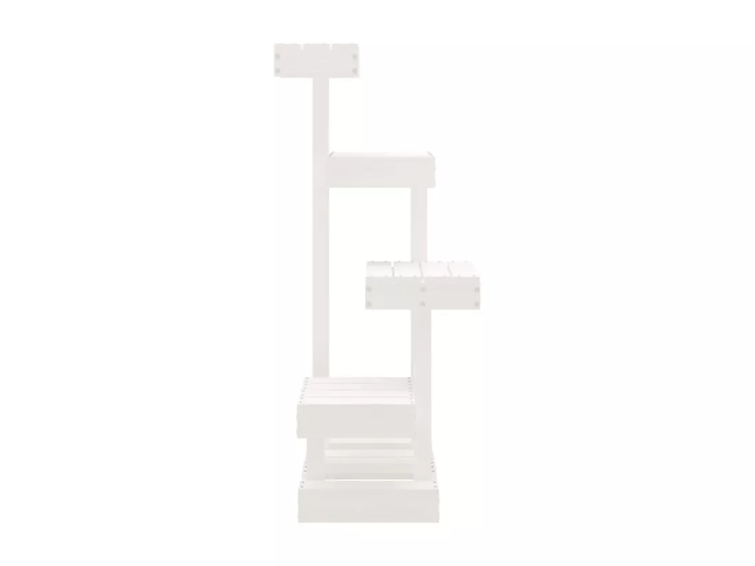 Arbre à chat Blanc 45,5x49x103 cm Bois de pin massif