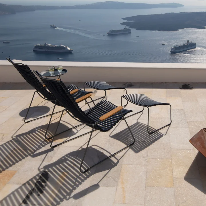 HOUE - CLICK Outdoor Fusshocker, dunkelgrau