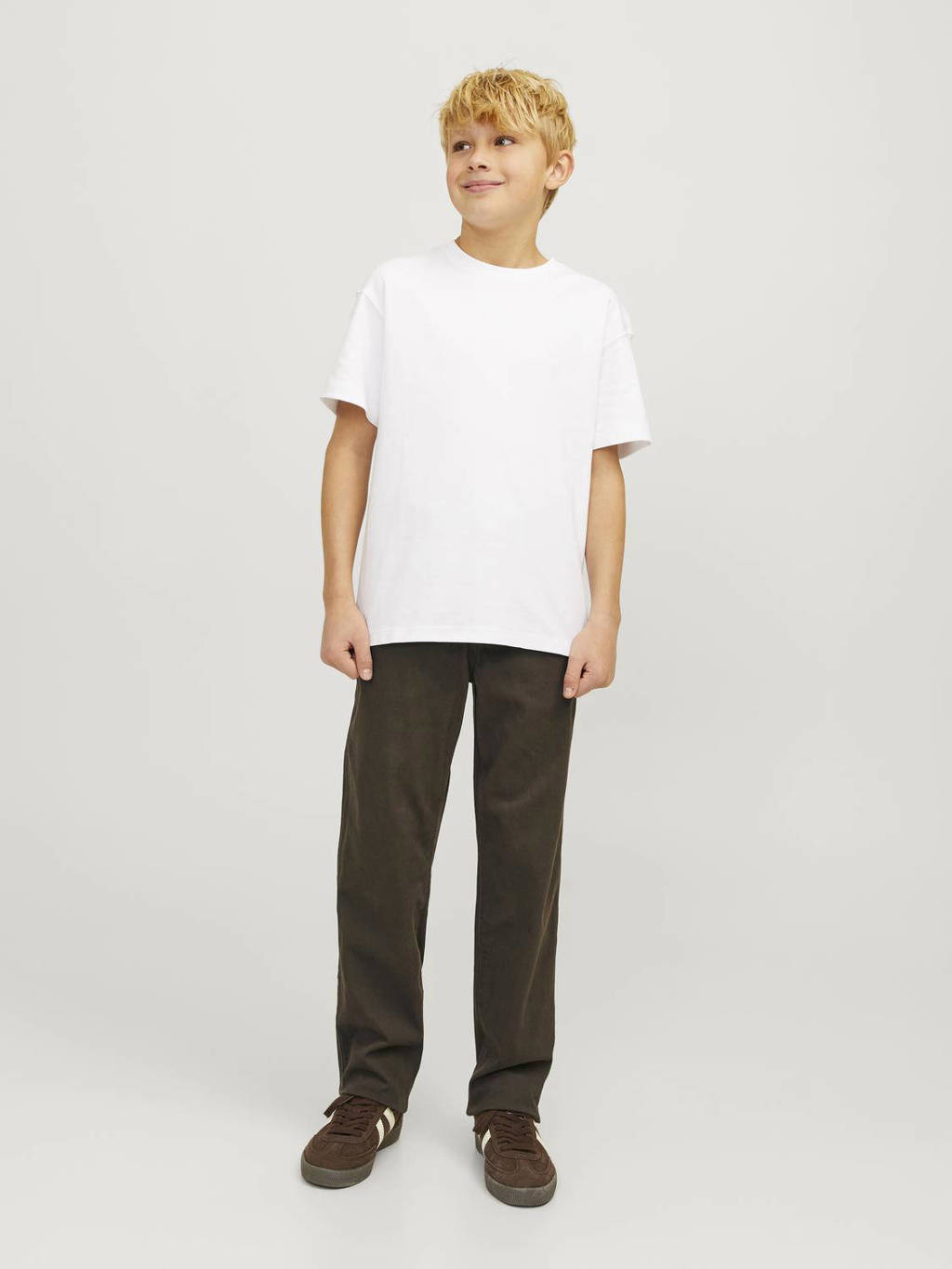 JACK & JONES regular fit broek JPSTMARCO JJDAVE donkerbruin