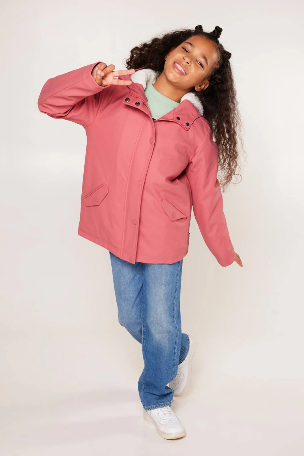 America Today unisex regenjas Janice Teddy JR rood