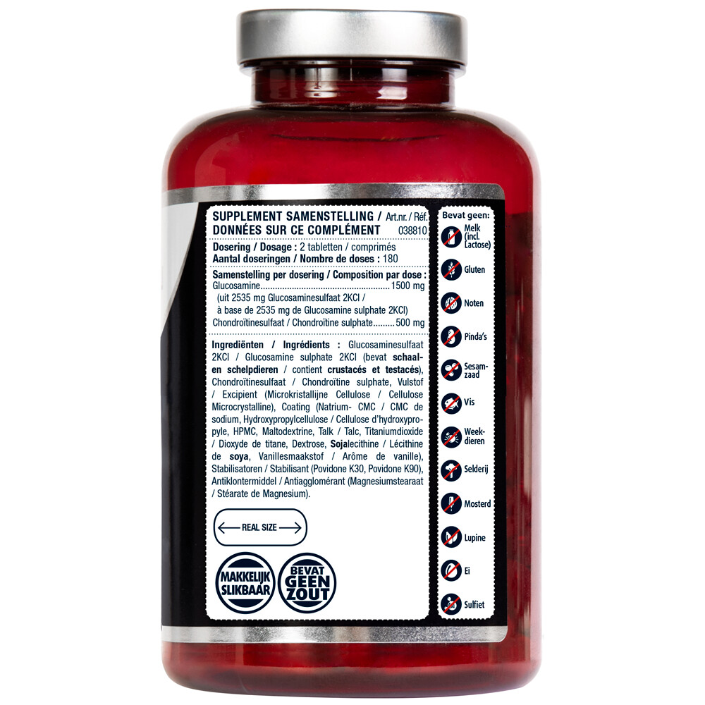 2x Lucovitaal Glucosamine Chondroïtine 1500/500 mg360 tabletten