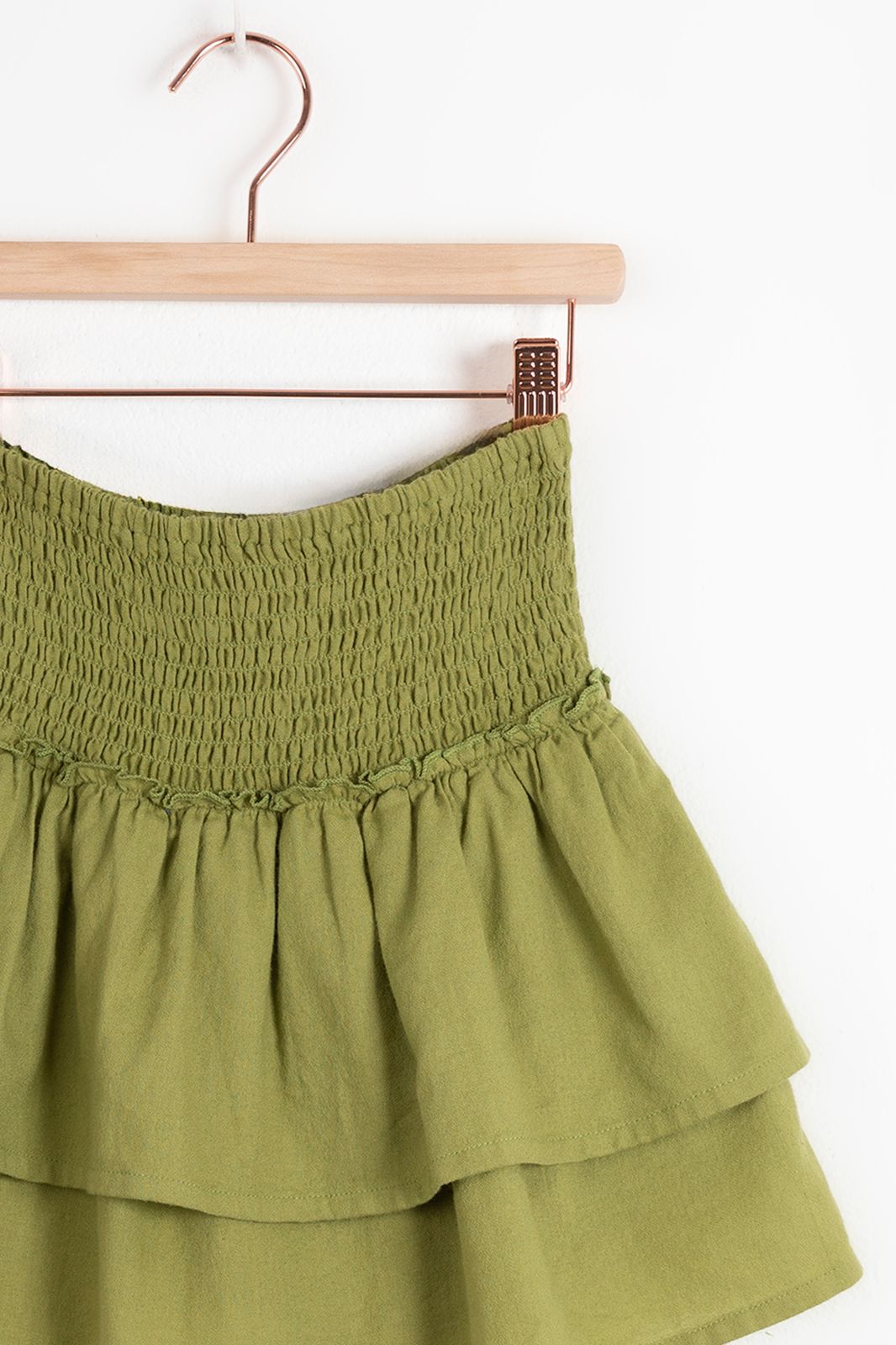 Groene ruffle rok