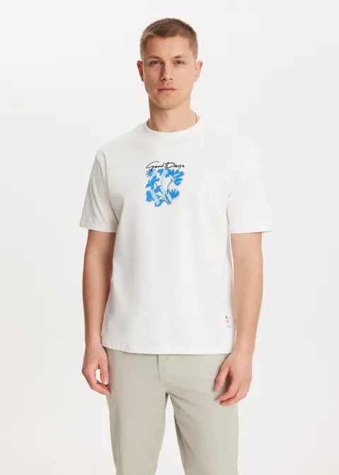T-shirt met print good days off-white (WIT.O)