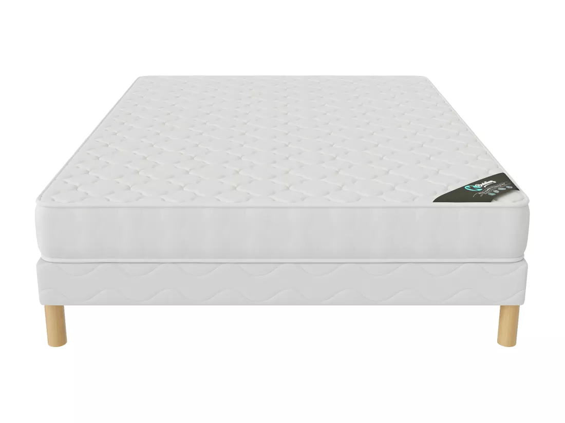 Ensemble matelas Confort + sommier 160x200 hauteur 17cm
