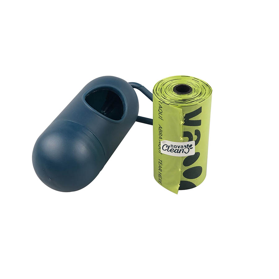 Porta-sacos Nova Clean + 15 sacos higiênicos para cães