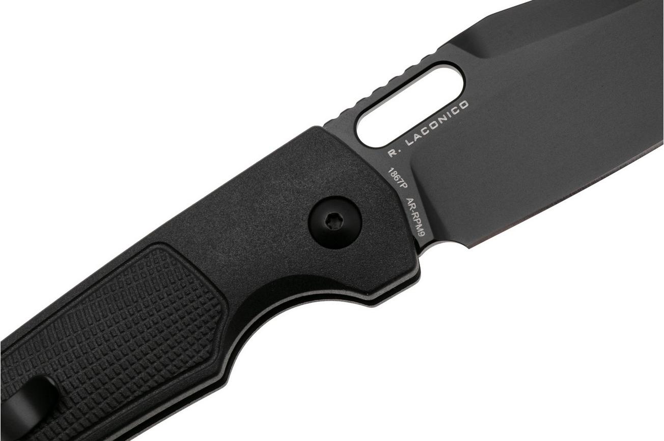 Artisan Cutlery Revel 1867P-BBK, Black PVD AR-RPM9, Black FRN zakmes, Ray Laconico design