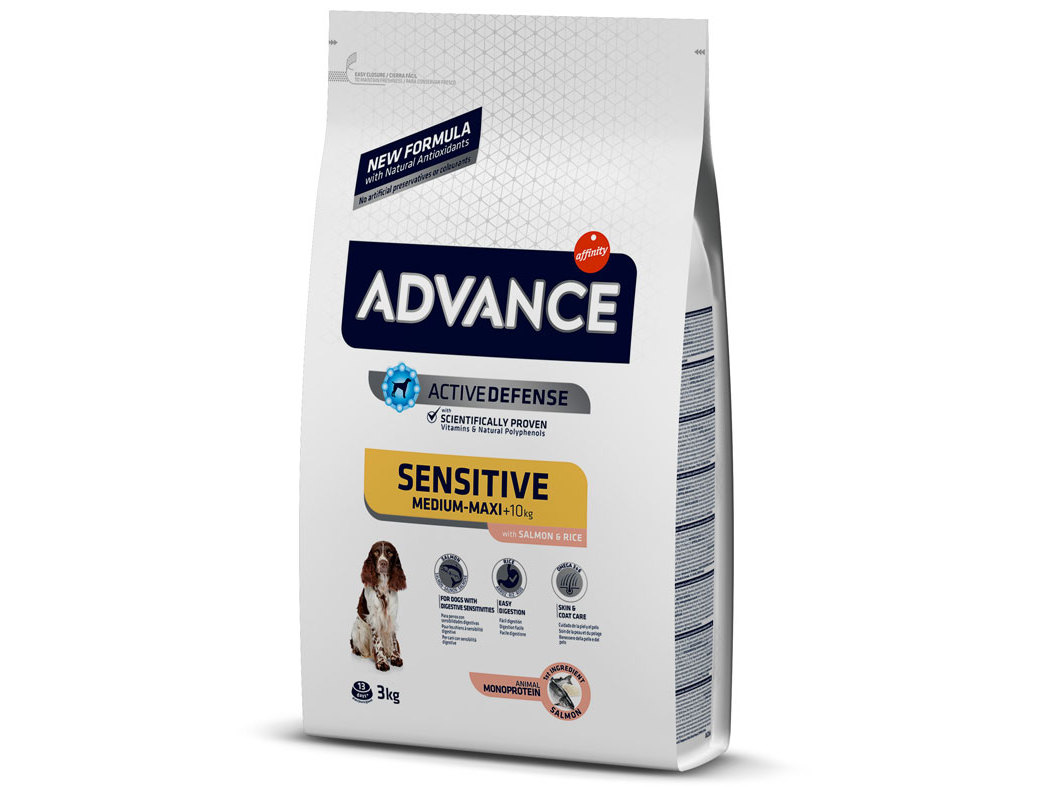 RAÇÃO CÃO ADVANCE SENSITIVE SALMÃO 3KG