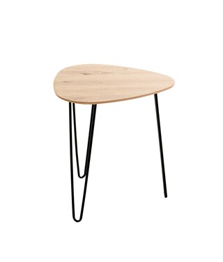 Beistelltisch BERGEN2 Ø 40 cm Eiche-Dekor/schwarz