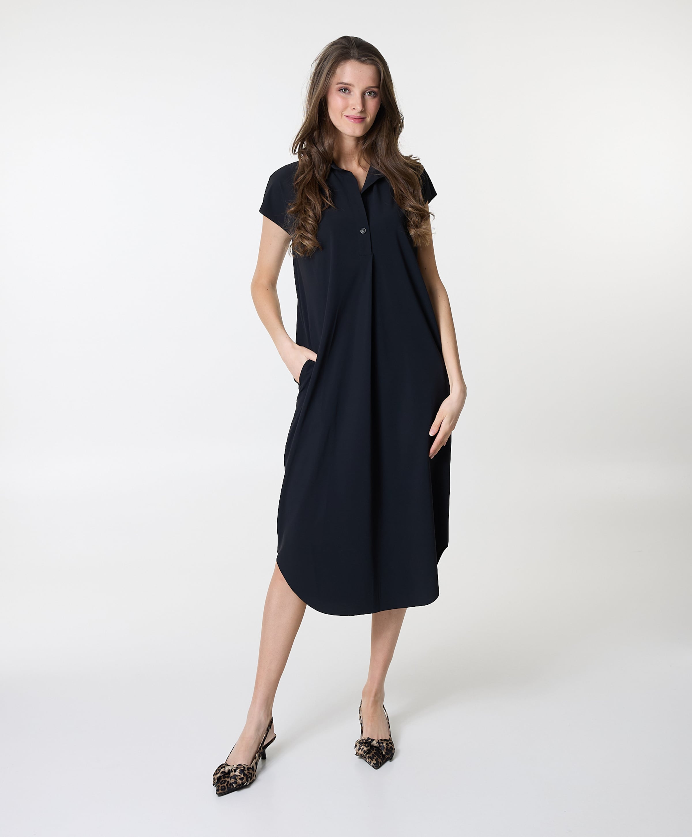 Penn & Ink N.Y. Dames jurk zwart