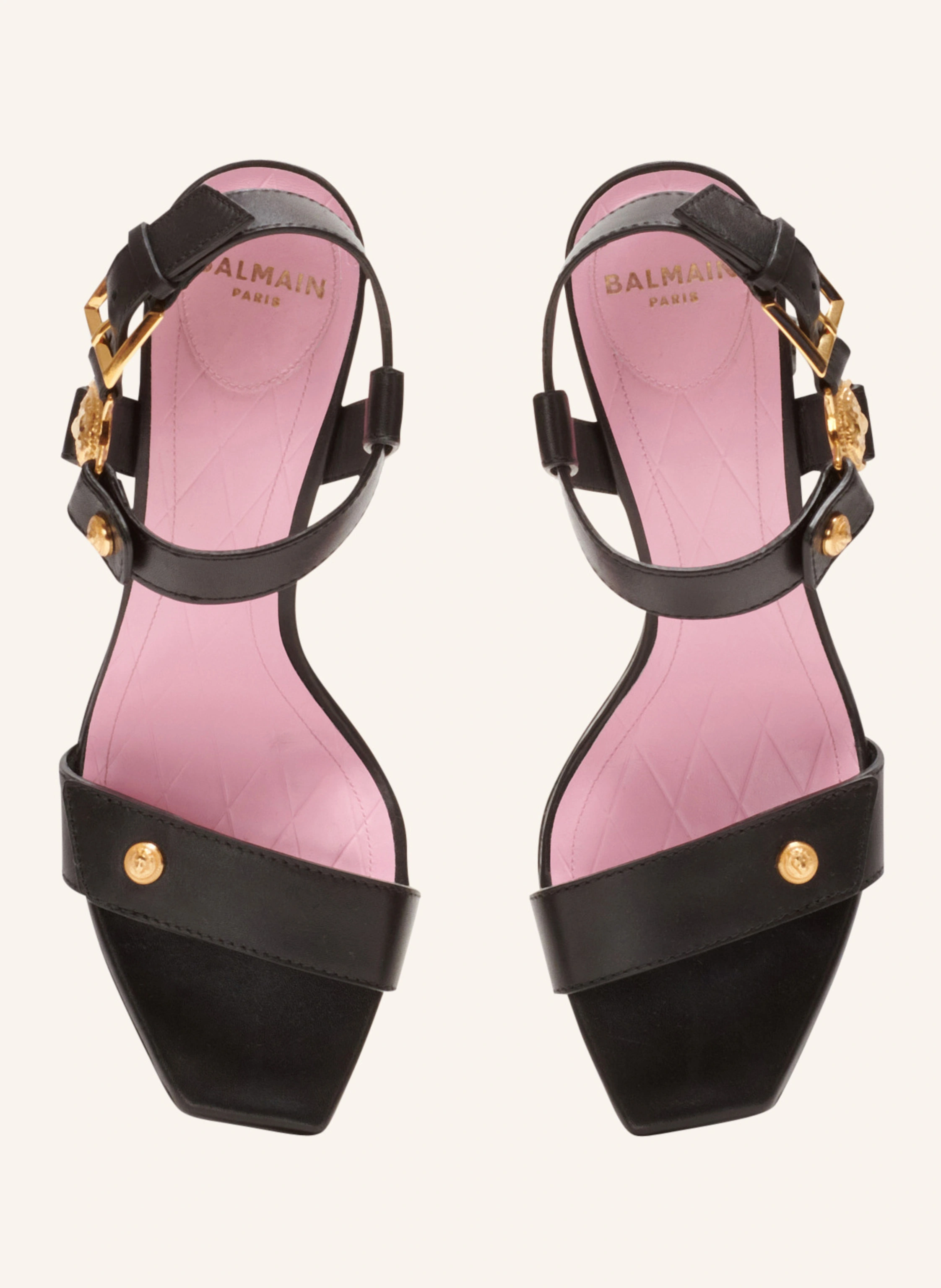 BALMAIN Sandalen Eva mit Absatz aus Kalbsleder