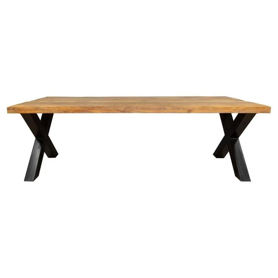 StarFurn - Rechthoekige eettafel Denver - 300 cm - naturel - X-poot