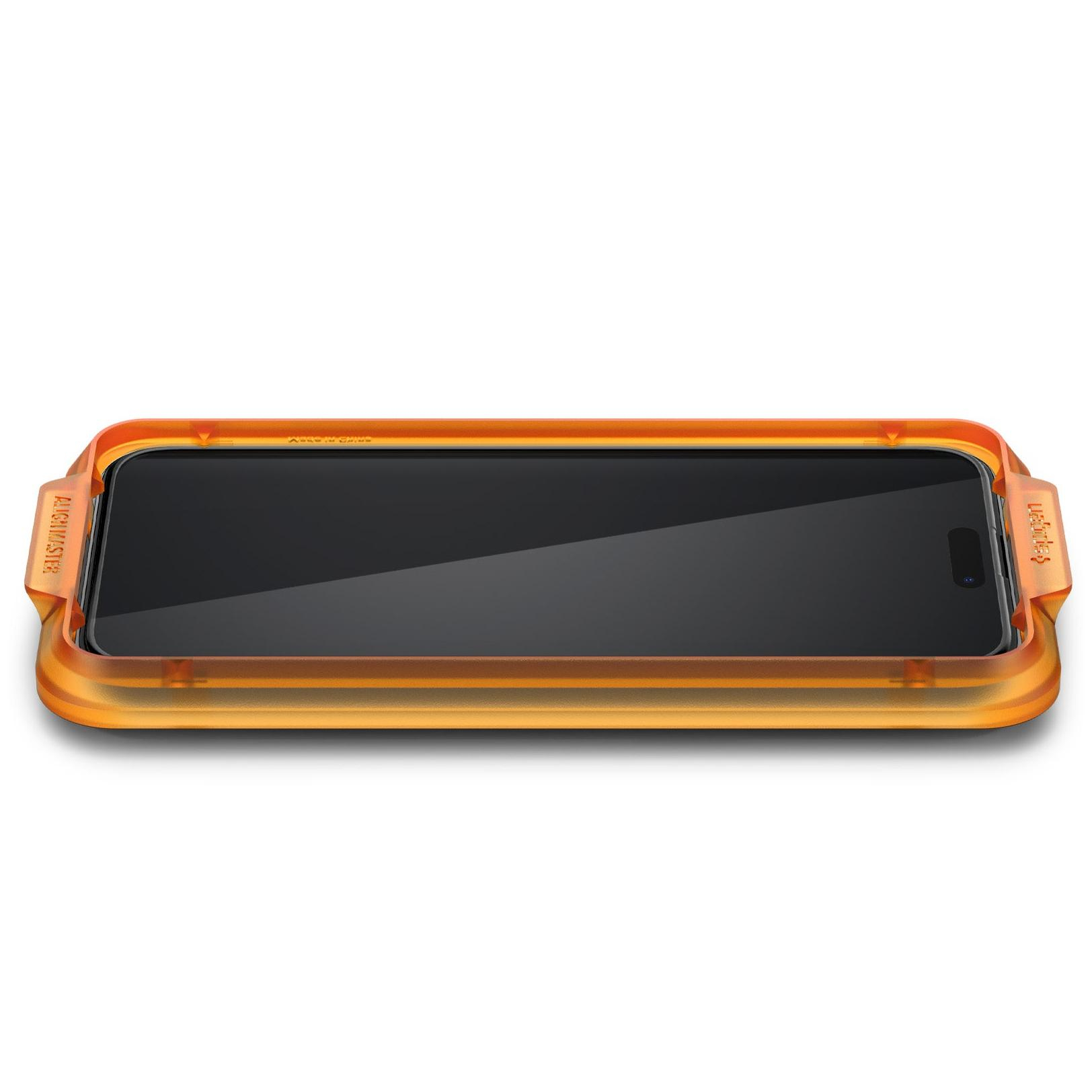 (2er Set) iPhone 15 Pro AlignMaster Glas Tr Panzer Glas Case Friendly   Montagerahmen (AGL06895)
