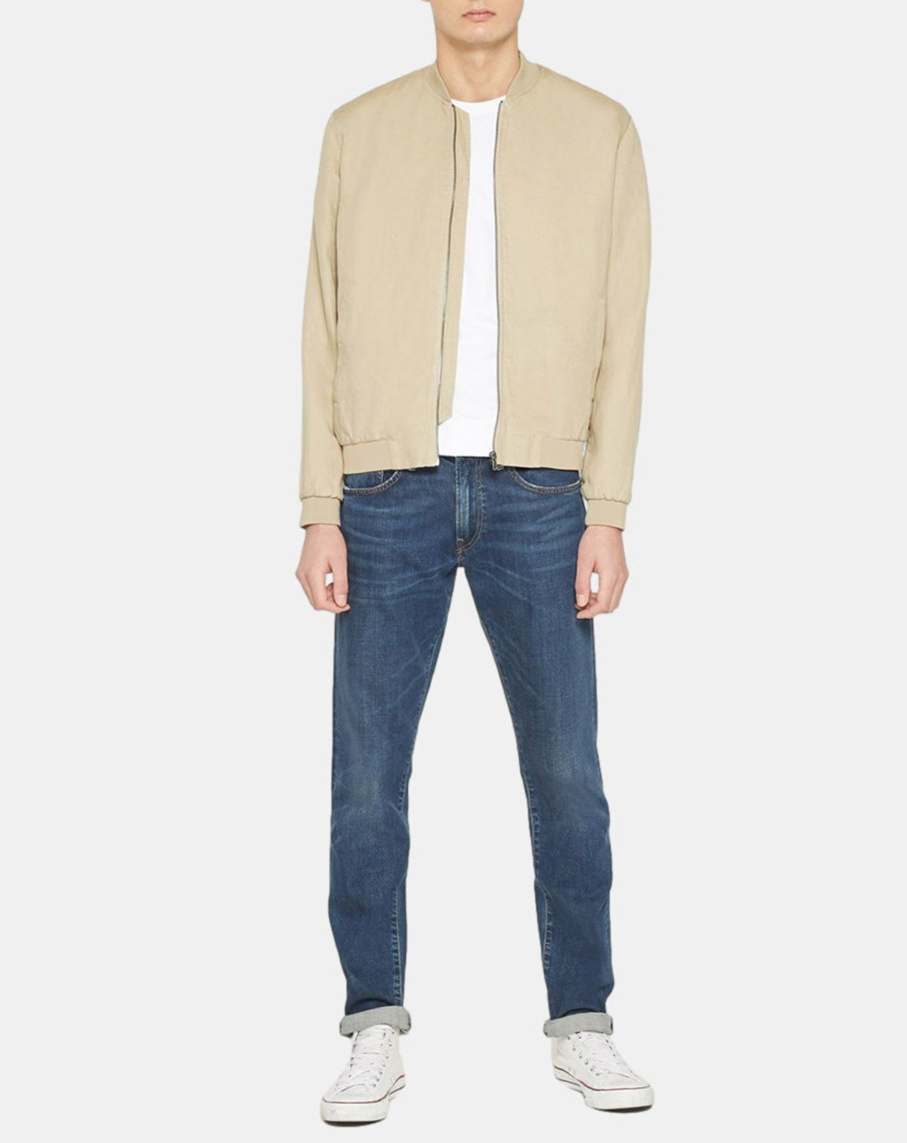 Galeries Lafayette Blouson bombers 100% Lin Poulin beige