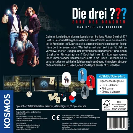 KOSMOS Die drei??? Erbe des Drachen Spiel zum Film