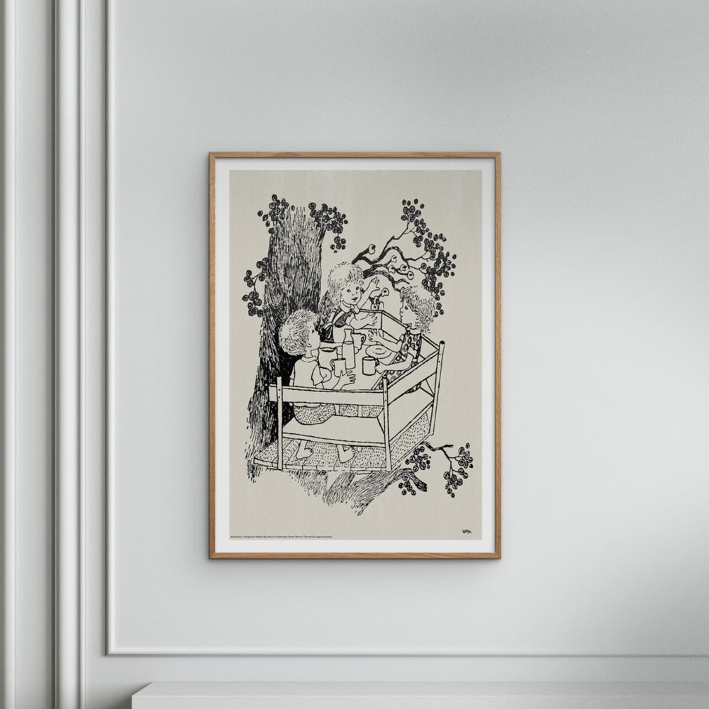 Køb Poster & Frame Astrid Lindgren - The Wood Cabin - Lotta
