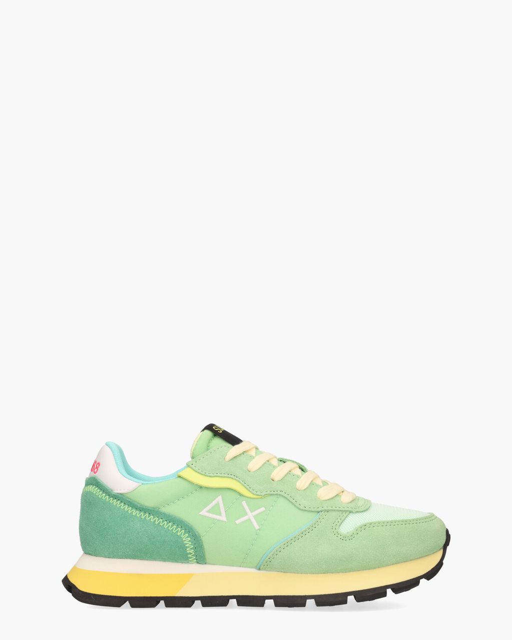 SUN68 Ally Color Explosion Mintgroen Damessneakers