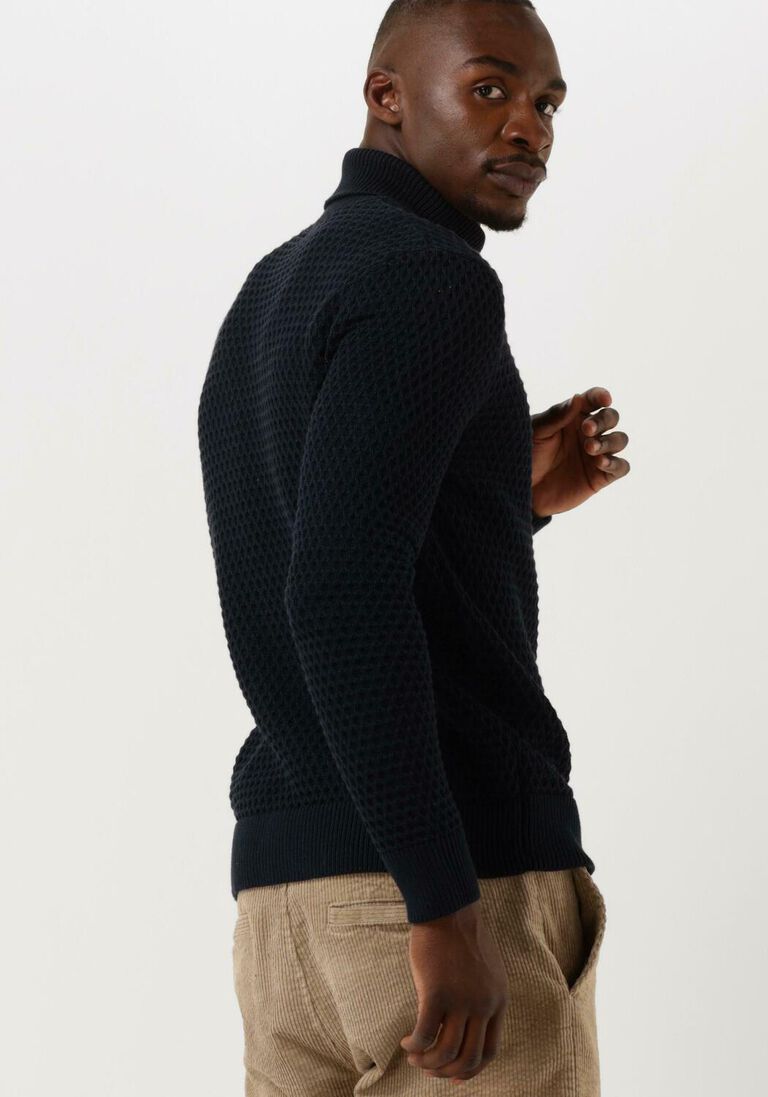 SELECTED HOMME donkerblauwe selected homme coltrui remy ls knit all stu roll neck w camp