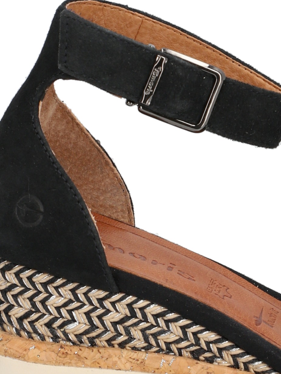 Veloursleder Keilsandale
