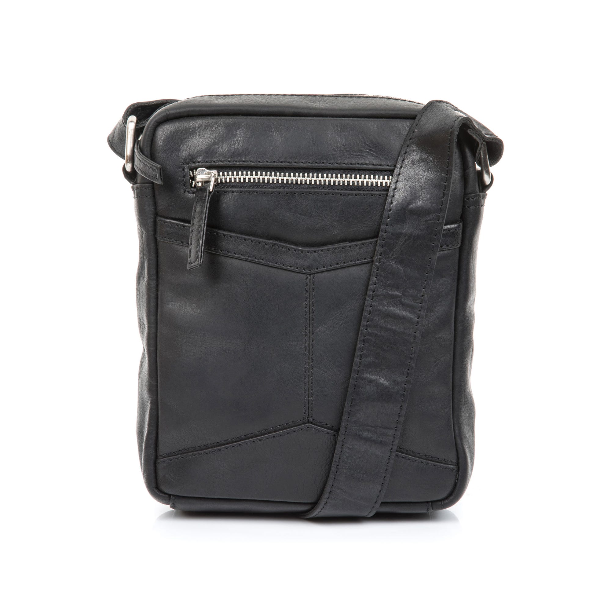 Sac homme en cuir noir