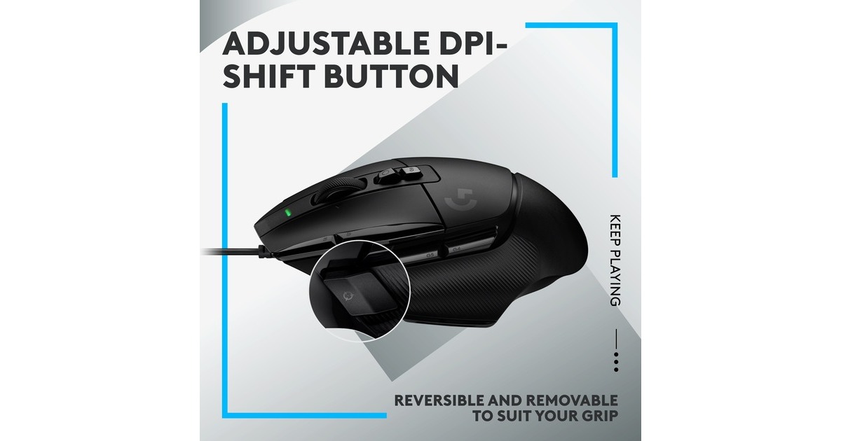 LogitechG502 X Gaming Mouse  (Zwart, 100 - 25.600 DPI)