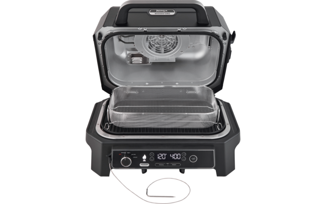 Ninja Woodfire Pro XL 4 in 1 elektrischer Outdoor Grill & Smoker mit Smart Cook System 1700 W