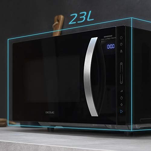 Cecotec Micro ondes numériques sans plaque GrandHeat 2010 Flatbed Steel. Puissance 700 W, Capacité 20 Litres, Grille 900 Watt, 9 Fonctions préréglées, Démarrage rapide, Nettoyage facile. : Cuisine et Maison