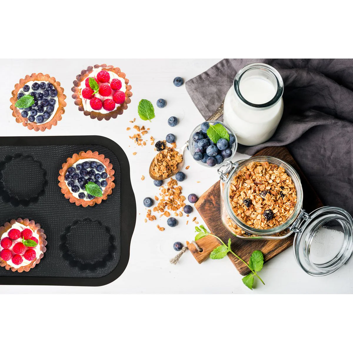 Moule 6 tartelettes Silicone fibre de verre Zenker