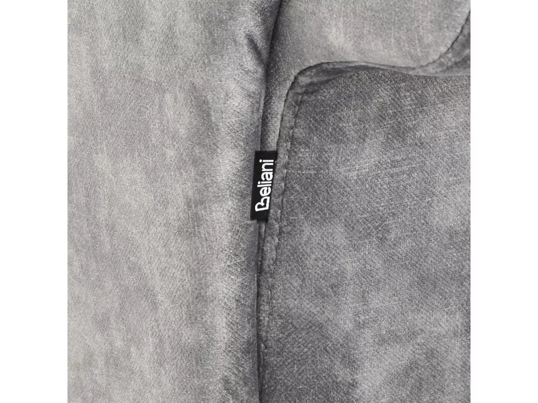 Chaise longue à gauche en velours gris LATTES II