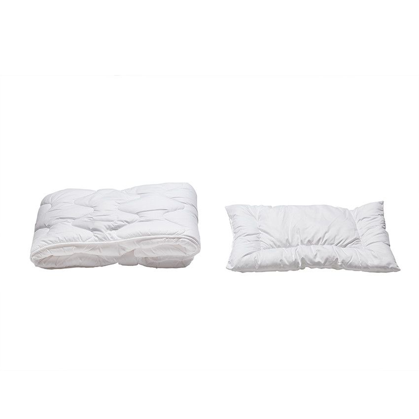 Set d'une couette et d'un coussin Soft - 80 x 80/35 x 40 cm - Blanc - Doré