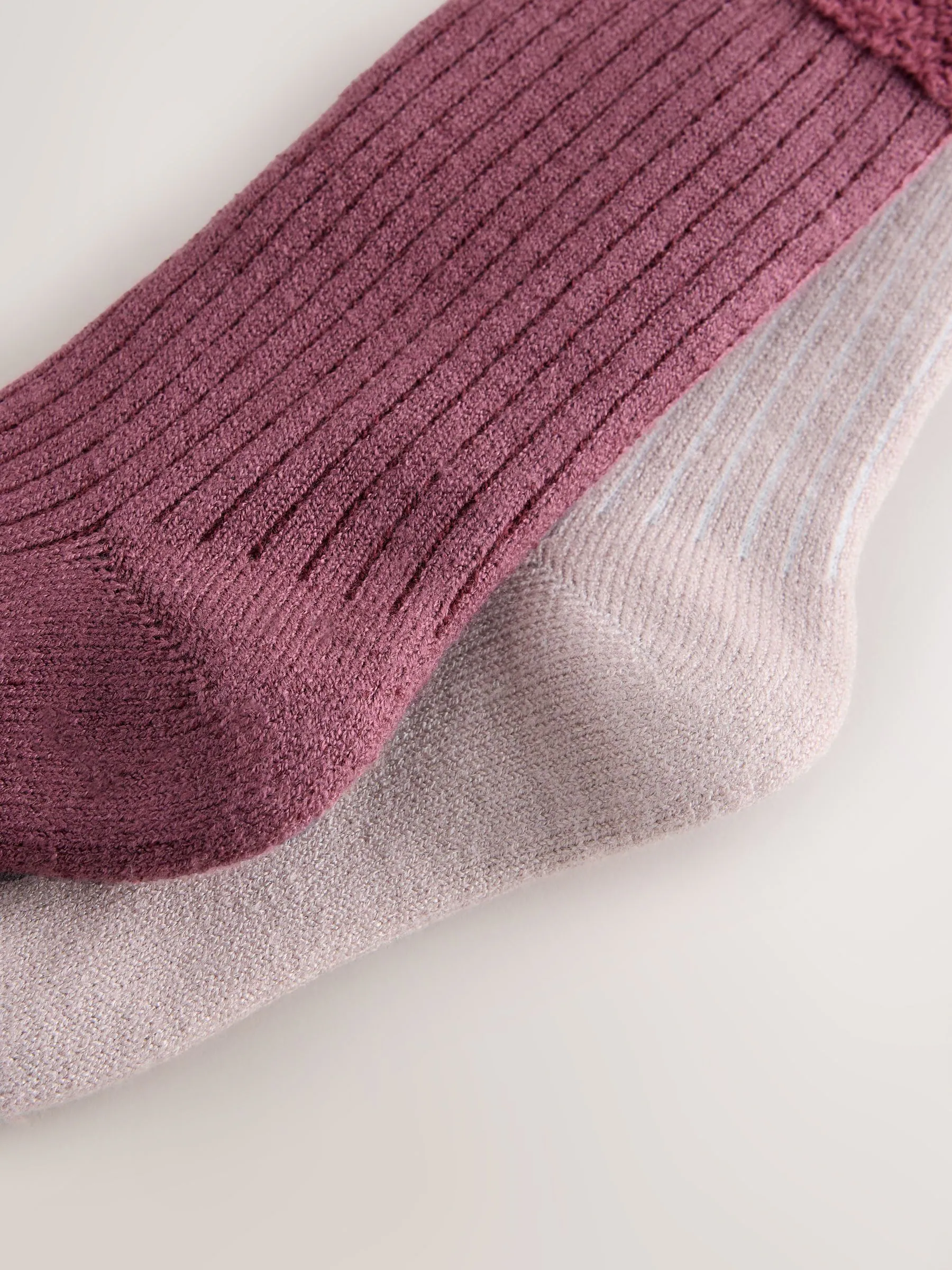 Berry Red and Pink - Rib Welly Socks 2 Pack