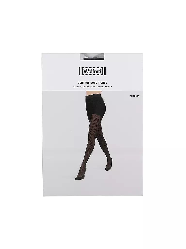 WOLFORD Funktionsstrumpfhose CONTROL DOTS 20 black schwarz