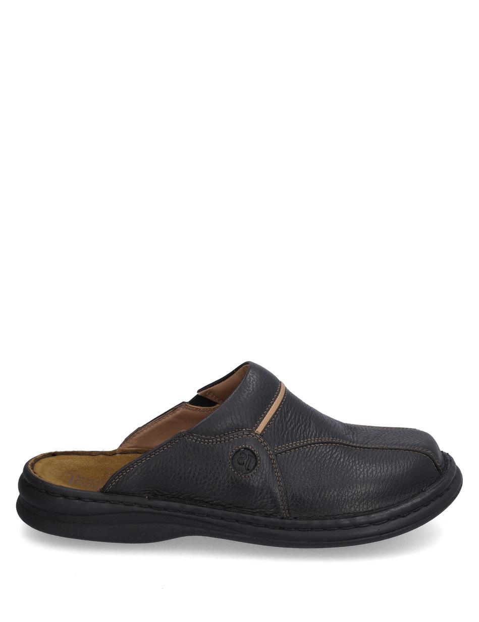 Clog Klaus, schwarz/cognac