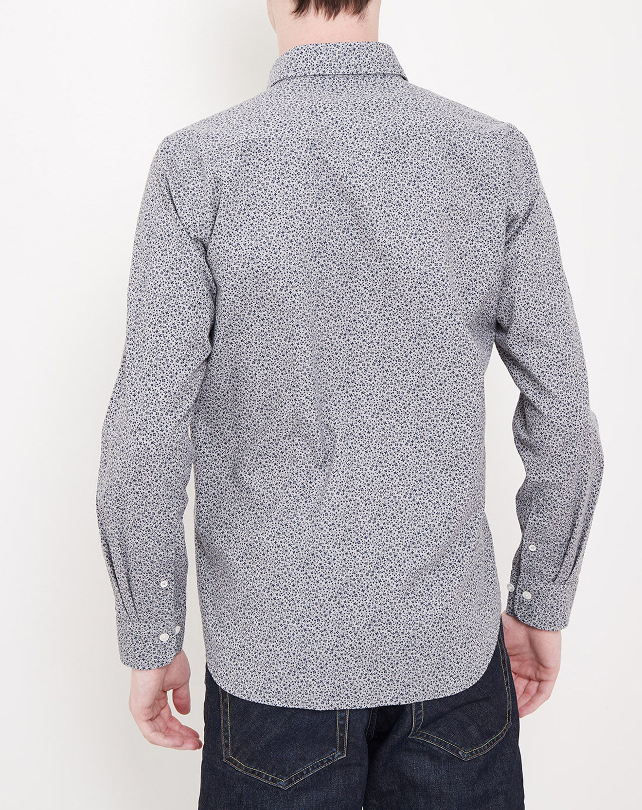 Hartford Chemise Slim Storm à fleurs gris/bleu